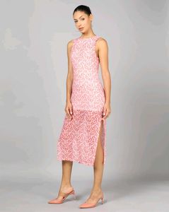 Pink Heart Print Tank Top