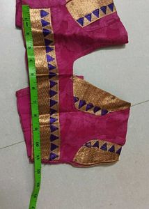 Pink Stiched Kids Saree