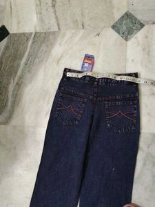 Embroidered Flare Leg Denim Jeans