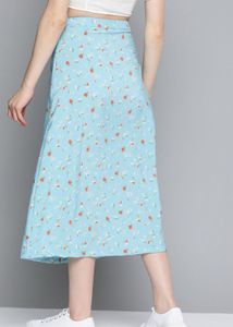 Powder blue A line skirt