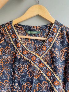 Floral Print Angrakha style Kurti