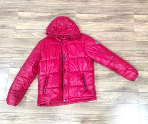 Stylish Red Quilted Puffer Jacket for Men