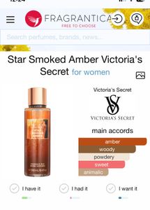 Star Smoked Amber-Victoria&#39;s Secret Body Mist