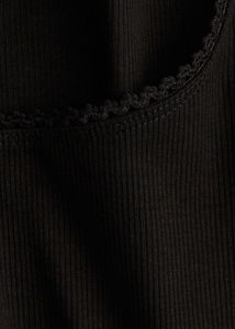 H&amp;M Picot Trimmed Cotton Top