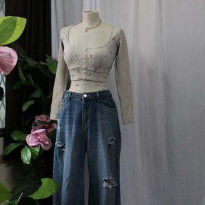 Zara Floral Embroidered Top
