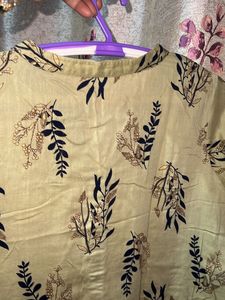 Floral Print Button-Down Kurta