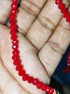 Red Crystal Mala (9 Inch) Chain