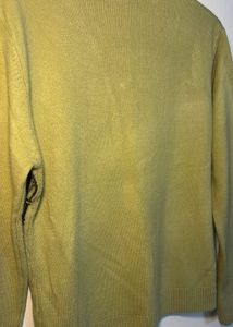 Green Plaid V-Neck Sweater