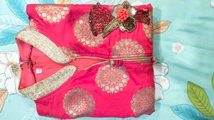 Festive Pink &amp; Gold Indian Top (Size 36)