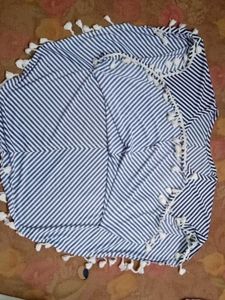 Striped Cover Up with Tassels