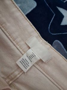 Beige Straight Leg Jeans