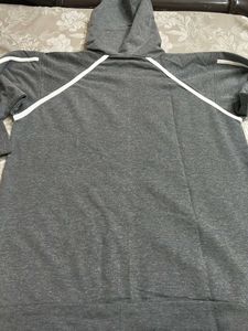 Gray Graphic Print Hoodie