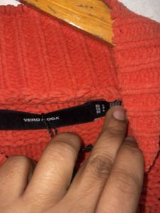 Vero Moda Orange Knit Sweater