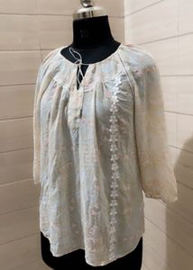 beige tunic imported top