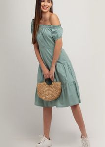 Off Shoulder Ruffled Tiered Dress