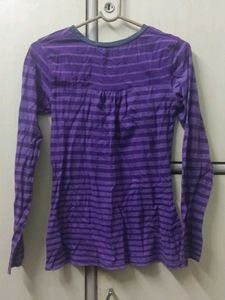 Striped Purple Top for teenagers