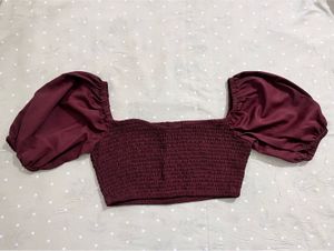 Puff Sleeve Crop Top