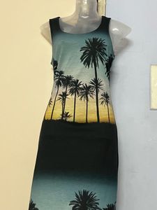 VERO MODA BRANDED Palm Tree Print Maxi Dress