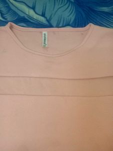 Pink Cutout Short Sleeve Tee