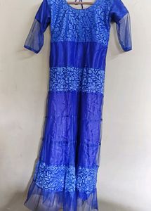 PRETTY BLUE LONG DRESS FOR WOMEN