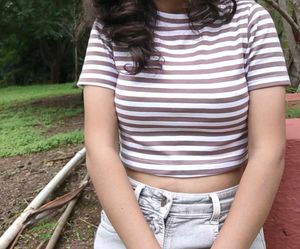 Striped Crop Top