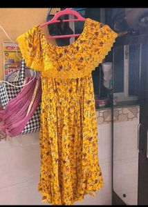 Floral Yellow Midi Dress