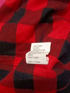 Red and Black Plaid Babydoll Dress