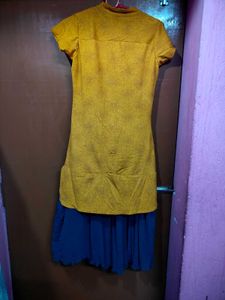 Stylish Yellow &amp; Blue Dress