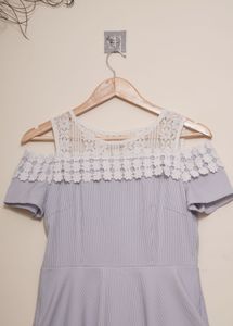 Cold Shoulder Striped Dress