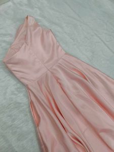 One-Shoulder Satin Gown