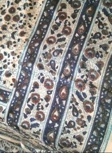 2floral silk decent saree with fall