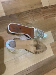 Clear Heels with Rhinestone Detail