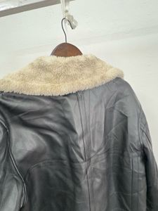 Unisex Faux Leather Aviator Jacket