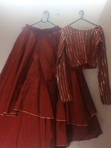 Maroon Sequin Lehenga Choli