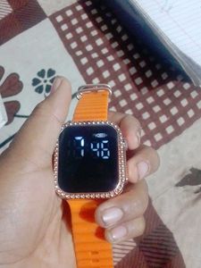 Orange Digital Watch
