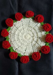 Crochet Flower Pot Mat