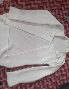 White Open Front Coat