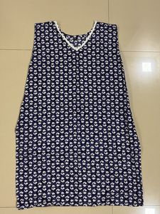 Cotton Blue Short Kurti For Daily Wear