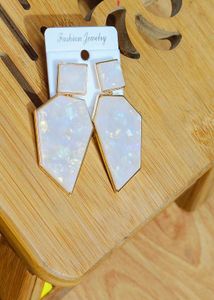 Unique Shaped Gold Toned Drop Earings