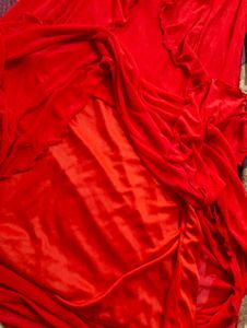 Red Ruffled Maxi Night Dress