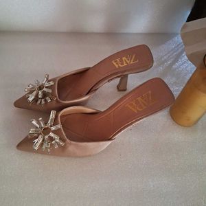 Zara Heels with Jewel Detail