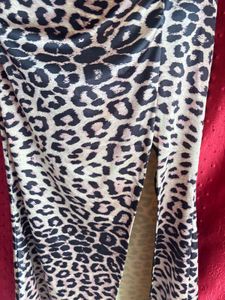 Leopard Print Ruched Slit Bodycon Maxi Dress