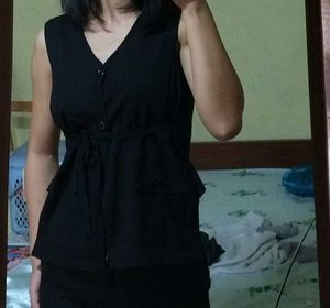 Black Vest Top.