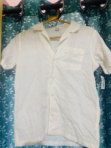 Old Navy White Camp Shirt