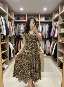 Pintrest Leopard Print Maxi Dress
