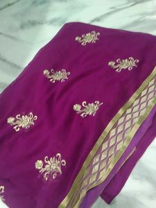 Elegant Purple Saree