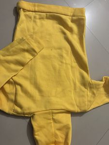 Yellow Graphic Bear Hoodie