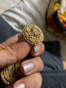 Embroidery And Stone Finish Hook/button