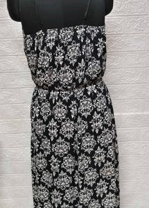 New Floral Black Midi Dress/ Imported Surplus