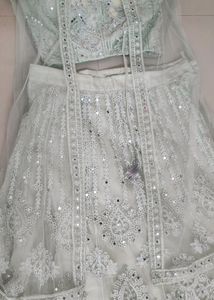 New Party Wear Pista Colour Indo Western Lehnga